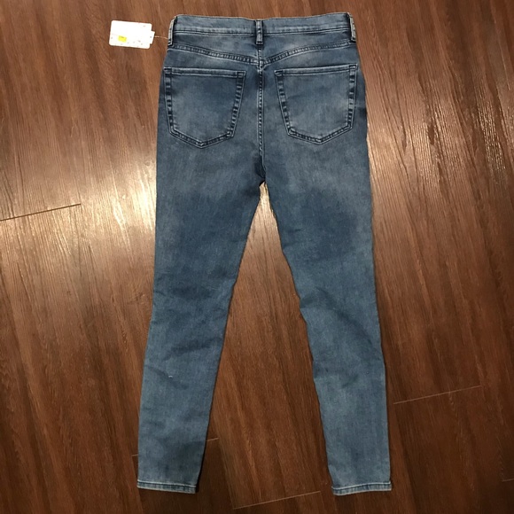 Free People high waisted distressed blue jeans - Picture 5 of 7